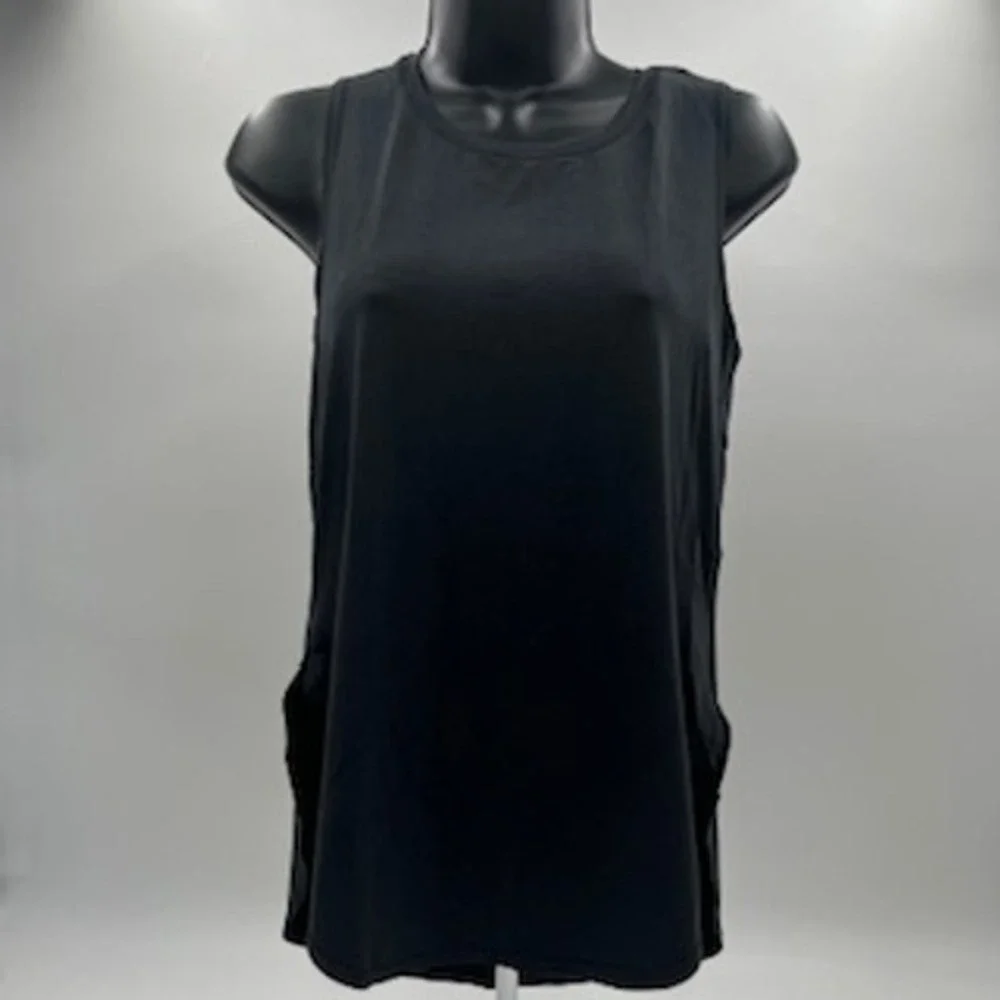 Baleaf Womens Black Racerback Athletic Tank Top High Low Hem Size XS New - Picture 8 of 10